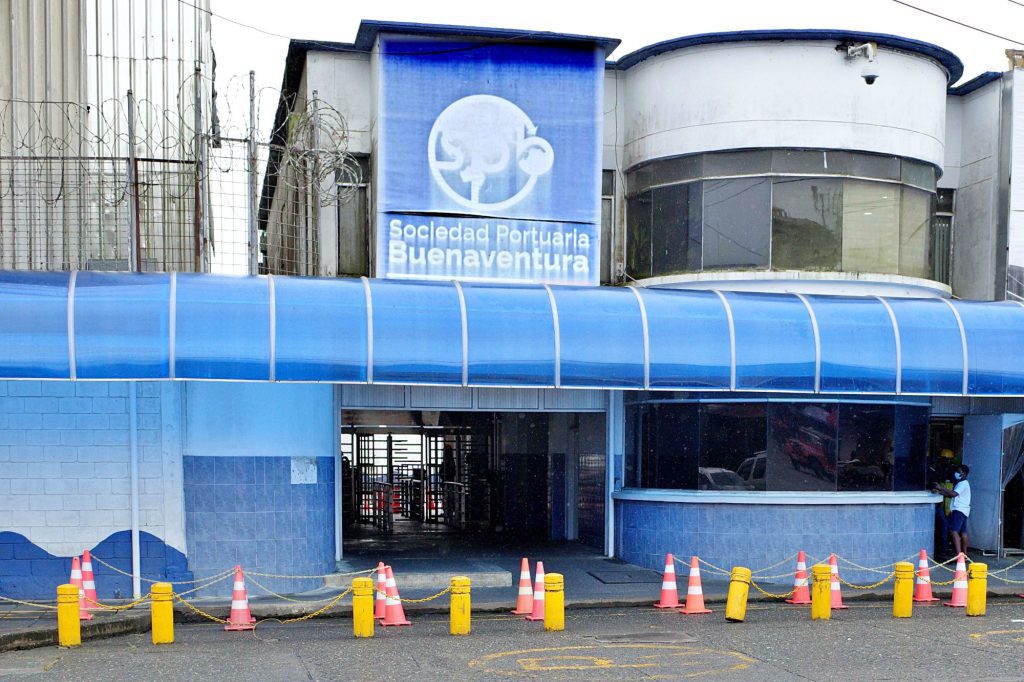 L’entrée des bâtiments de la Sociedad Portuaria de Buenaventura (SPB).